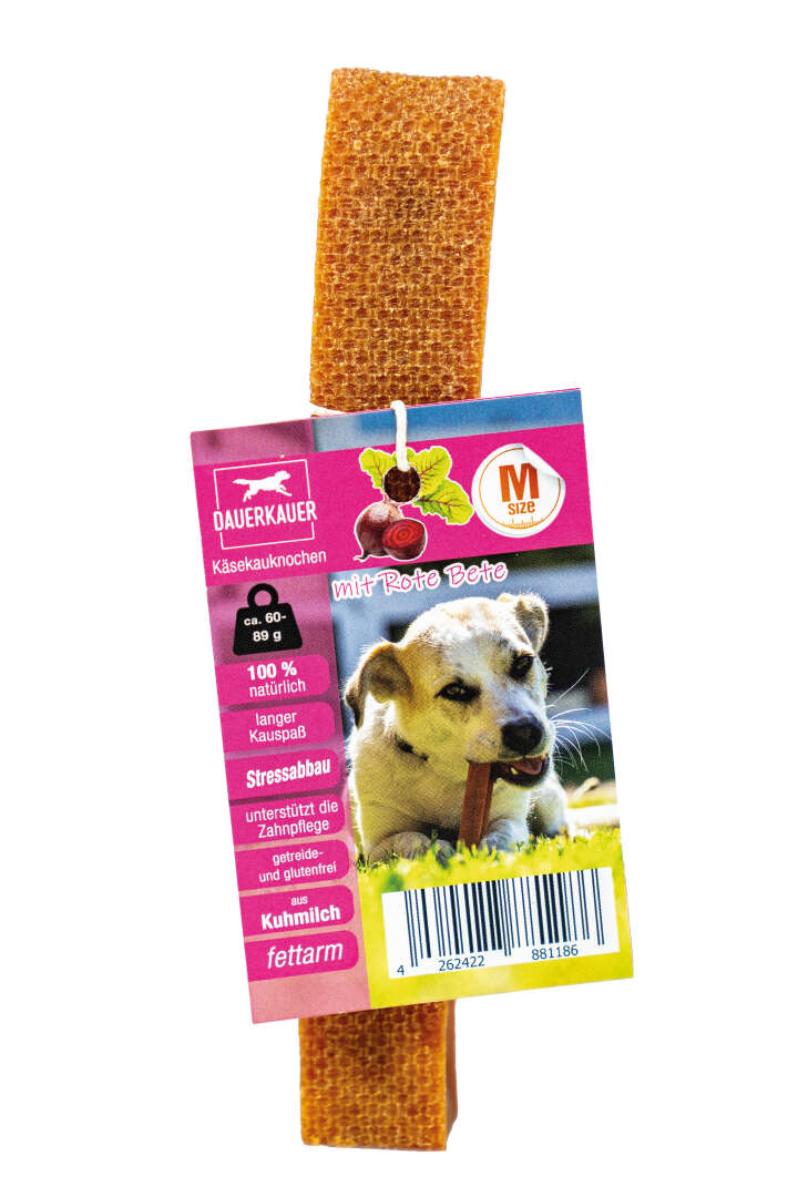 DAUERKAUER Hunde-Käsekauknochen mit Rote Bete